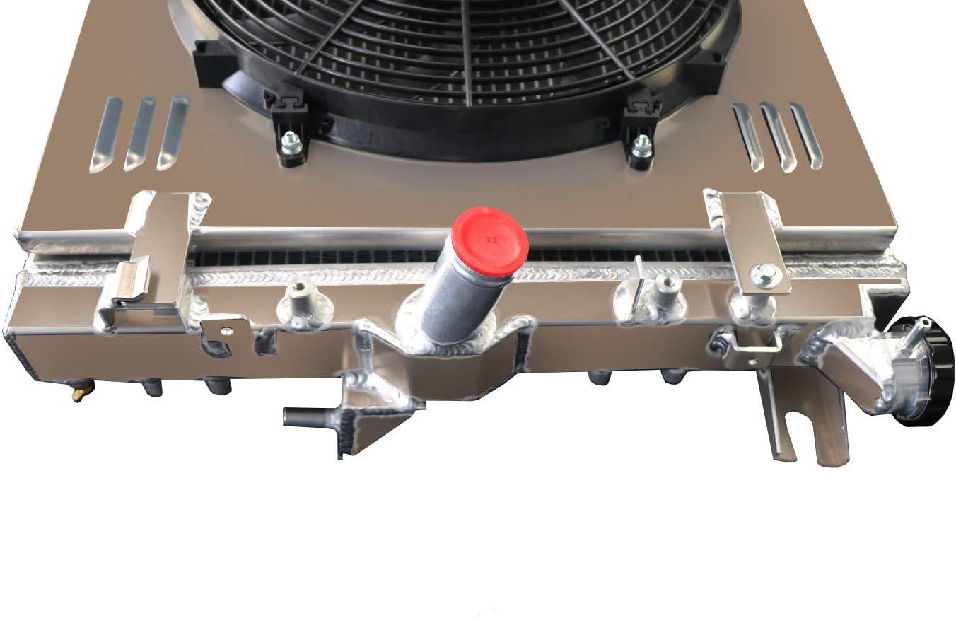 CoolingSnow All Aluminum Radiator Cooler for Jeep Wrangler JK 3.6L 3.8L V6 GAS 2007-2018 (Radiator Shroud Fan Relay Kits)