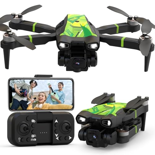 M18LCD Drone with 1080P Camera 45&deg; Adjustable Lens Brushless Motor Rechargeable LCD Remote Foldable RC Quadcopter for Beginners