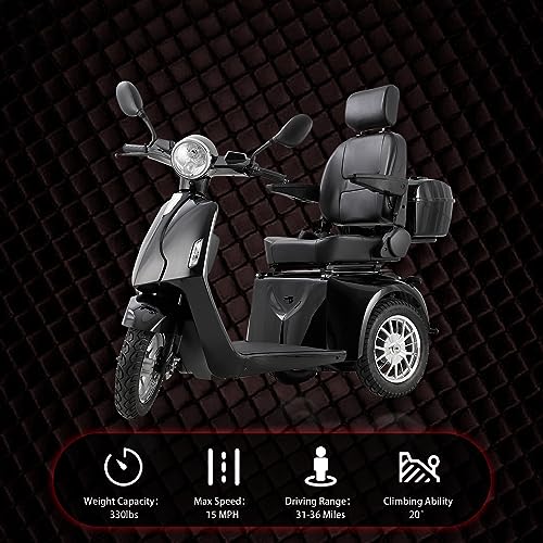 Folding Mobility Electric Trike 60V 800W,Mobility Scooters for Adults,3 Wheel Lightweight Portable Power Travel Scooters
