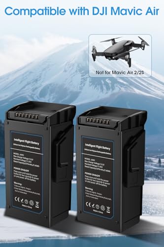Mavic Air Battery 2 Pack, 2375mAh Intelligent Flight Batteries Compatible with DJI Mavic Air Drone Battery, 21 Minutes Max Flight