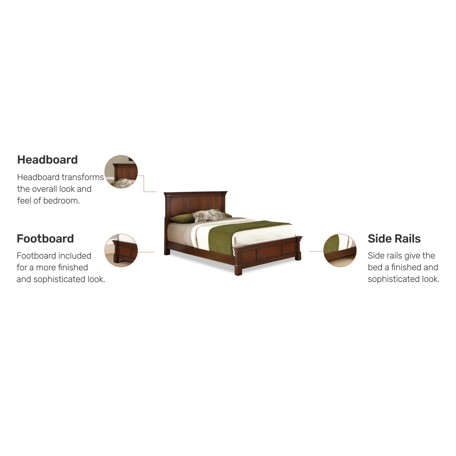 Homestyles Aspen Brown King Bed