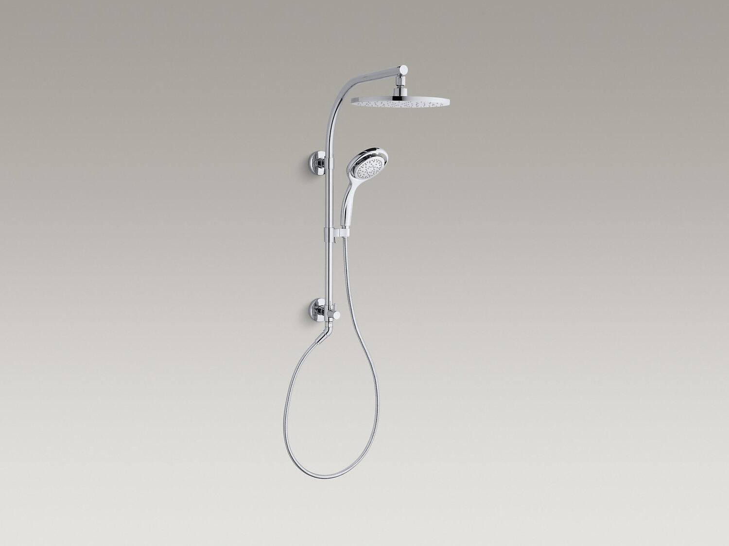 Kohler K-45211-BN Vibrant Brushed Nickel HydroRail -R Arch Shower Column