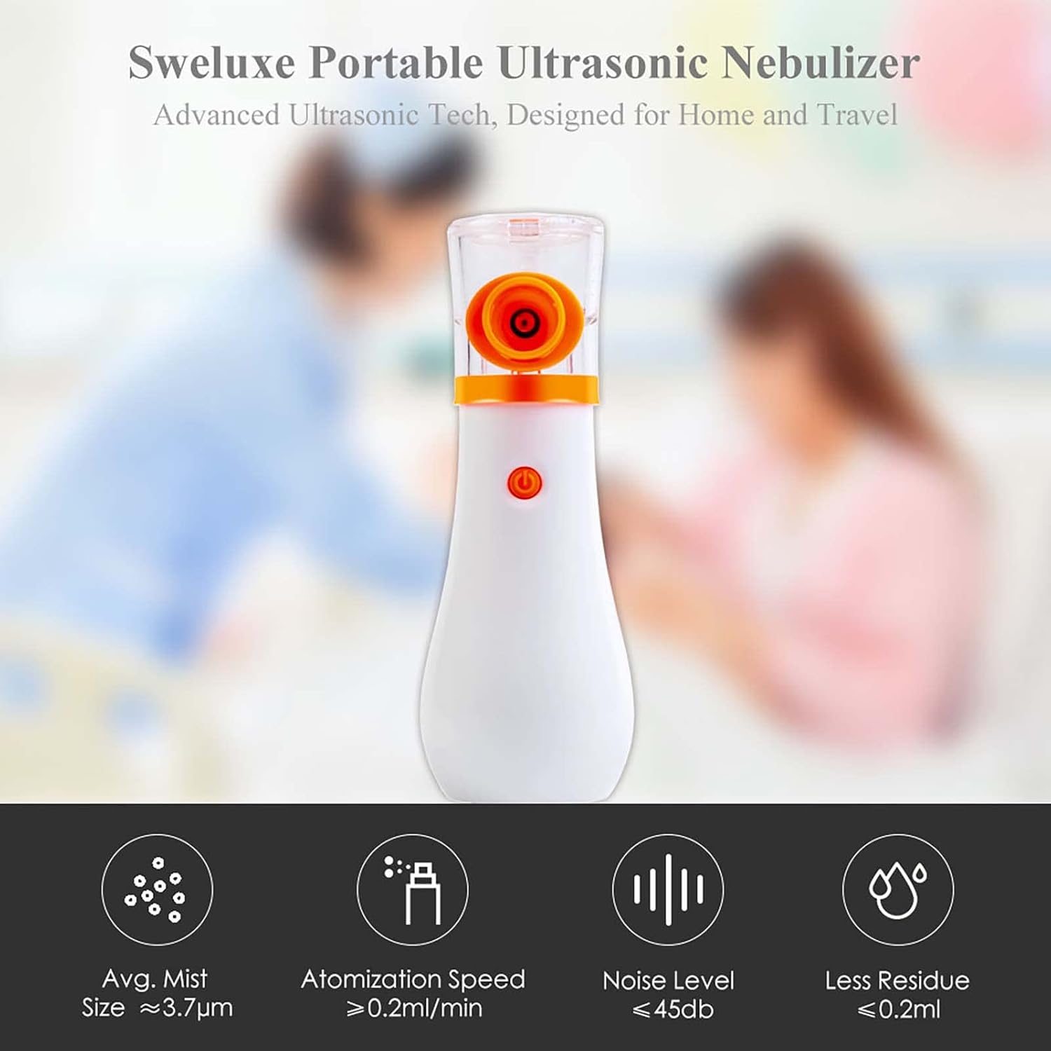 Sweluxe Portable Nebulizer for Kids and Adults