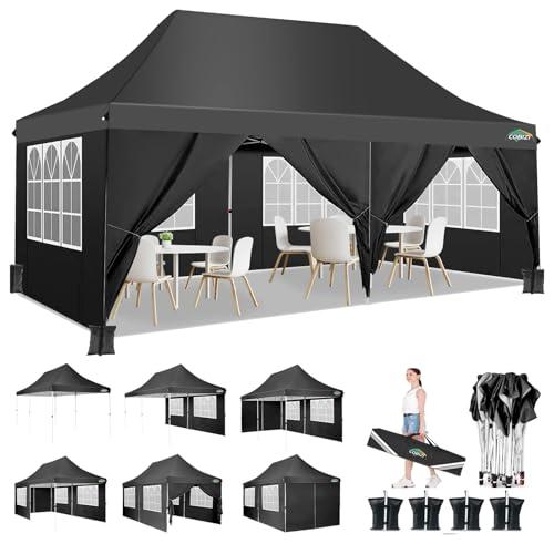 10x10 Pop Up Canopy Tent with 4 Sidewalls and Mesh Windows 2.0