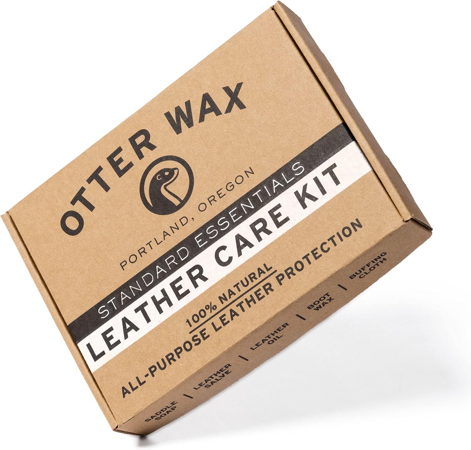 Otter Wax Leather Care Kit | 100% All-Natural Leather Care Products | Made in The USA | Includes Saddle Soap & Leather Salve | Color Safe | Ideal for