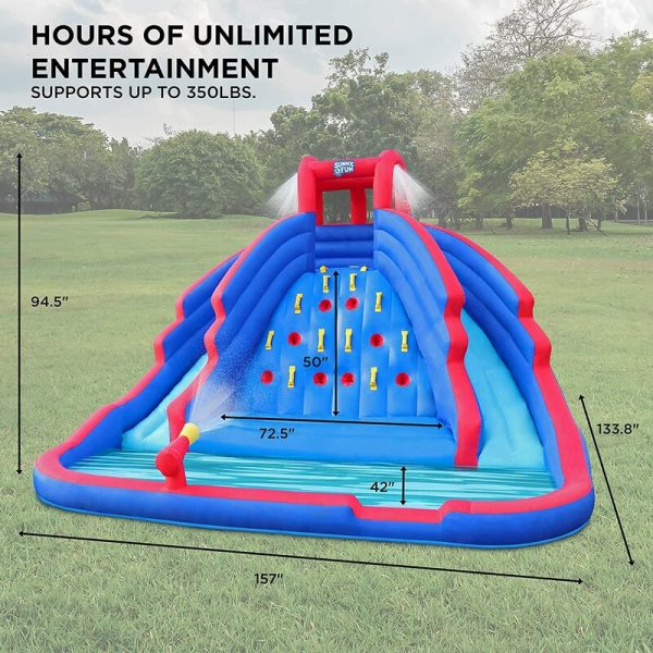 13&prime; X 13&prime; Inflatable Water Slide With Air Blower