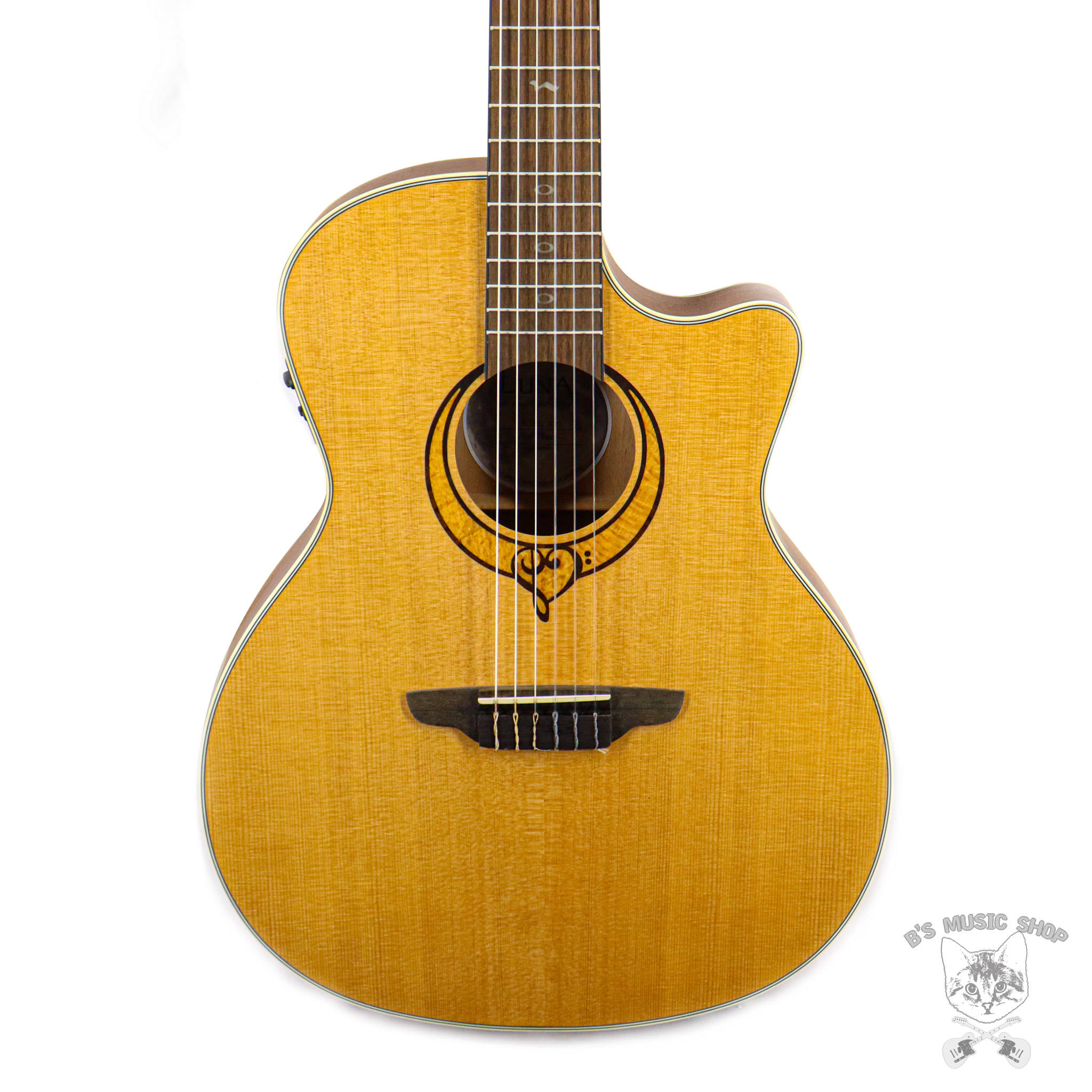 Luna Heartsong Nylon Select Top - USB Acoustic Guitar