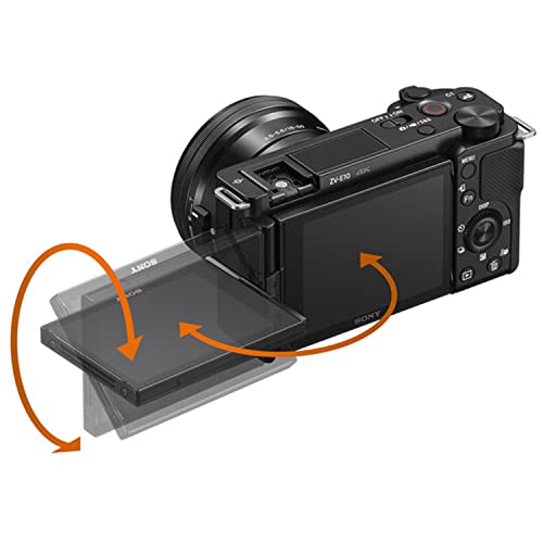 Sony ZV-E10 Mirrorless Camera with 16-50mm Lens, 128GB Extreem Speed Memory,.43 Wide Angle & 2X Lenses, Case. Tripod, Filters, Hood, Grip