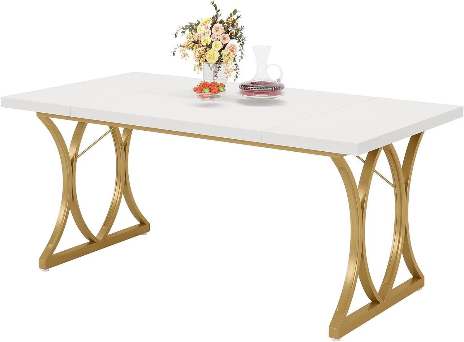 62.9 Inch Dining Table for 4-6 People,Kitchen Table Dinner Table for Dinning Room Kitchen