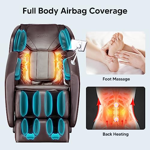 Full Body Airbag Massage Chair: 2025 Shiatsu Zero Gravity Massager Chairs - AI APP Control Back Heating