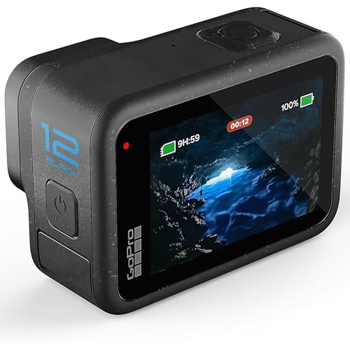 GoPro Hero12 Black E-Commerce Package - Waterproof Action Camera with 5.3K60 Ultra HD Video, 27MP Photos, HDR, 1/1.9" Image Sensor, Live Streaming