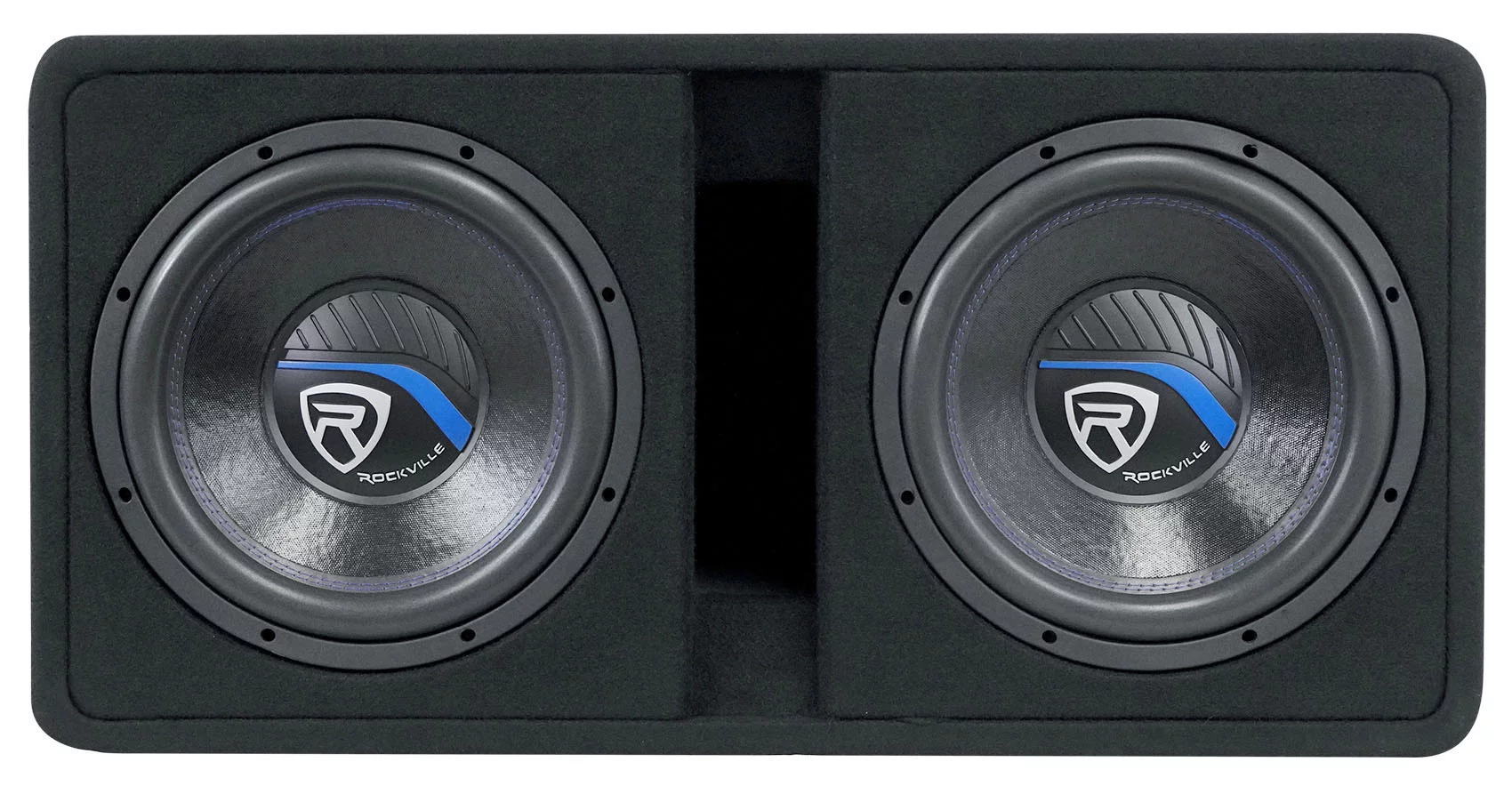 Rockville DV12K51 Dual 12" K5 2800w Car Subwoofers+Vented Sub Box+Polk Audio Amp