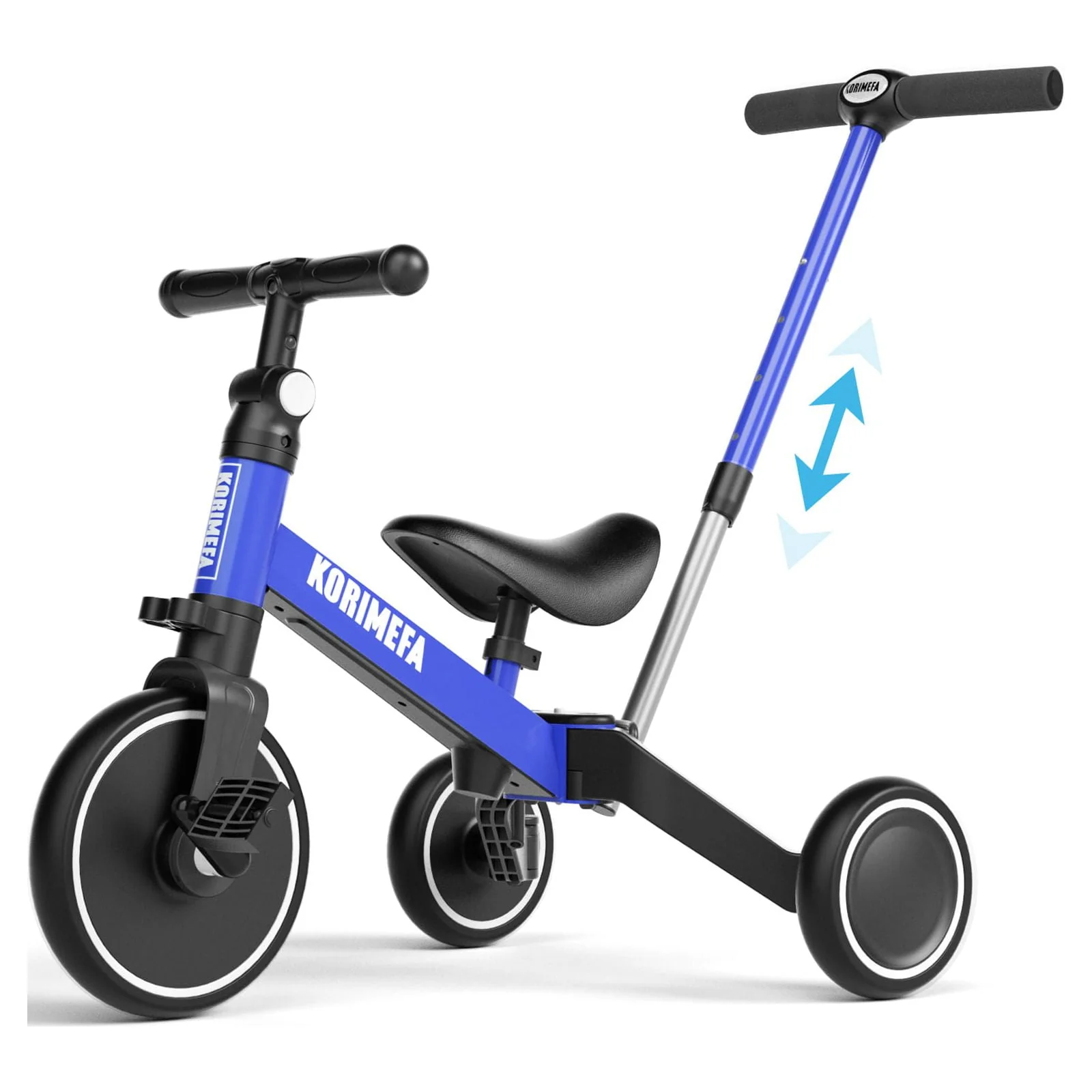KORIMEFA Toddler Bike with Push Handle,Tricycles for 1 to 3 Years Old, Toddler Tricycle with Push Handle for Boy Girl, Baby Bike Balance Bike
