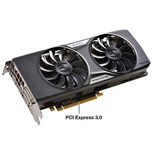 EVGA GeForce GTX 960 2GB GAMING ACX 2.0+, Whisper Silent Cooling Graphics Card 02G-P4-2963-KR