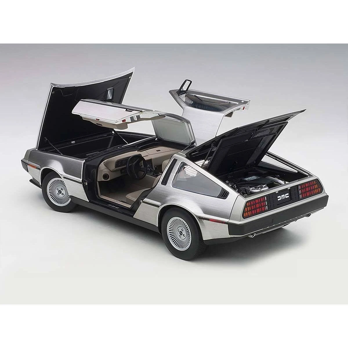 Delorean DMC 12 Satin Silver 1/18 Model Car by AUTOart