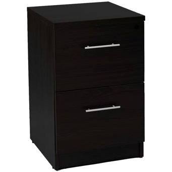 Premium Pro 2-Drawer File Cabinet Desk High (Vertical/Lateral/File Pedestal - Espresso), Brown, Rye Studio