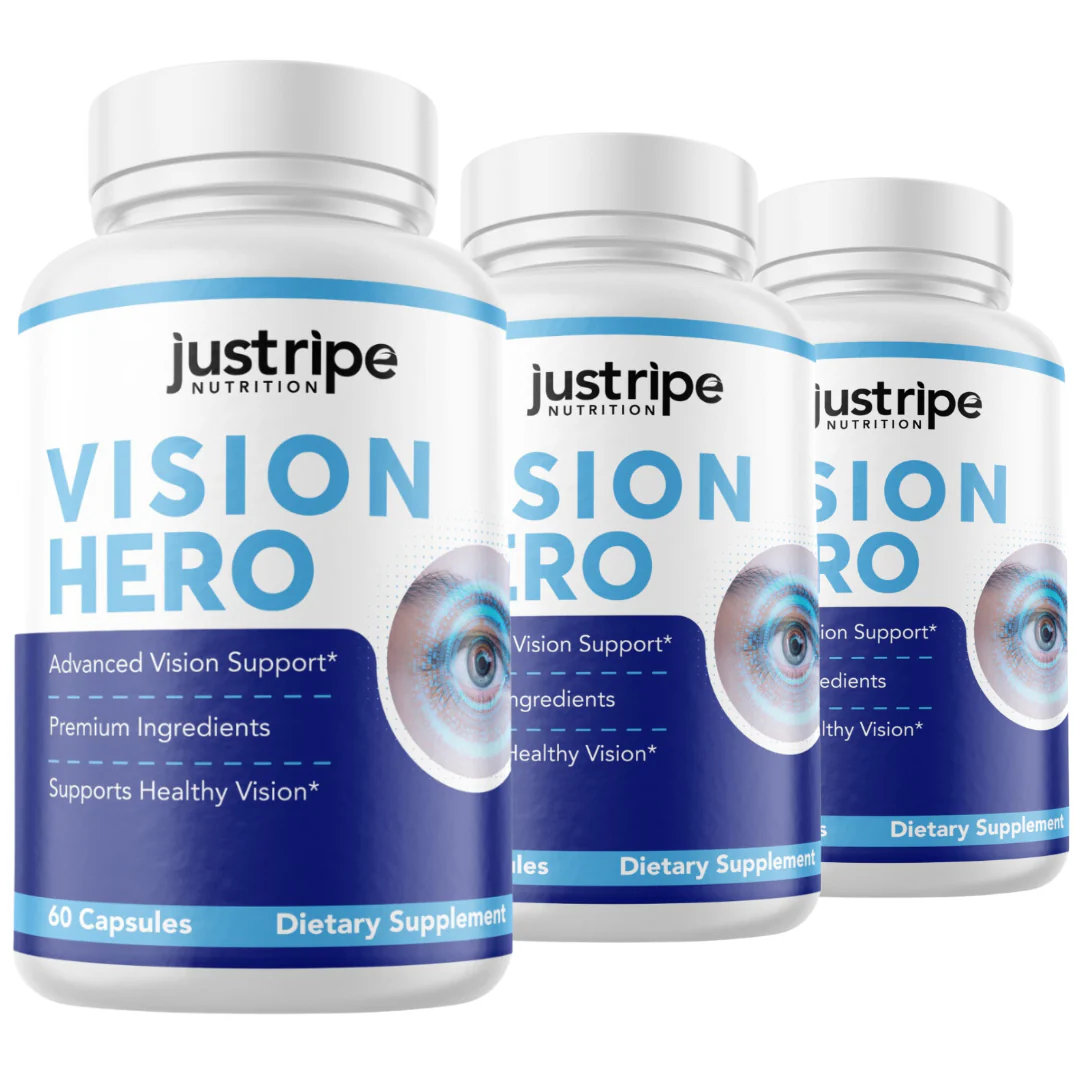 3 Pack Vision Hero Eye Supplement Supports Healthy Vision (60 Capsules) - Kansas Nuitrition - HNZSDS
