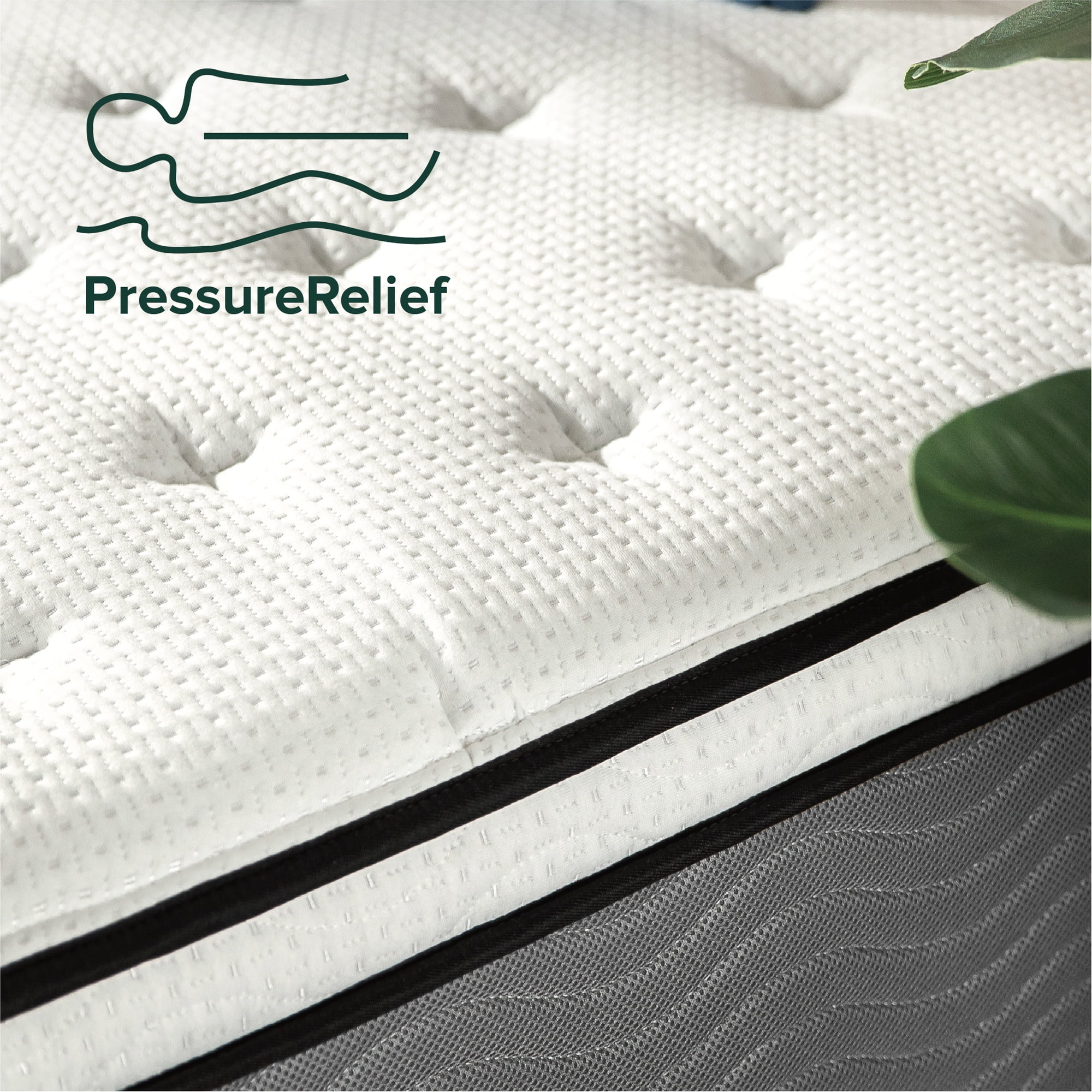 Zinus Support Plus 12" Comfort Foam and Pocket Spring Hybrid Mattress, Queen