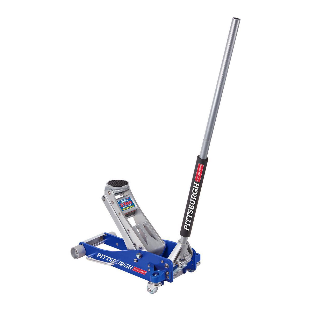 PITTSBURGH 3 Ton Low-Profile Aluminum Racing Floor Jack with RAPID PUMP