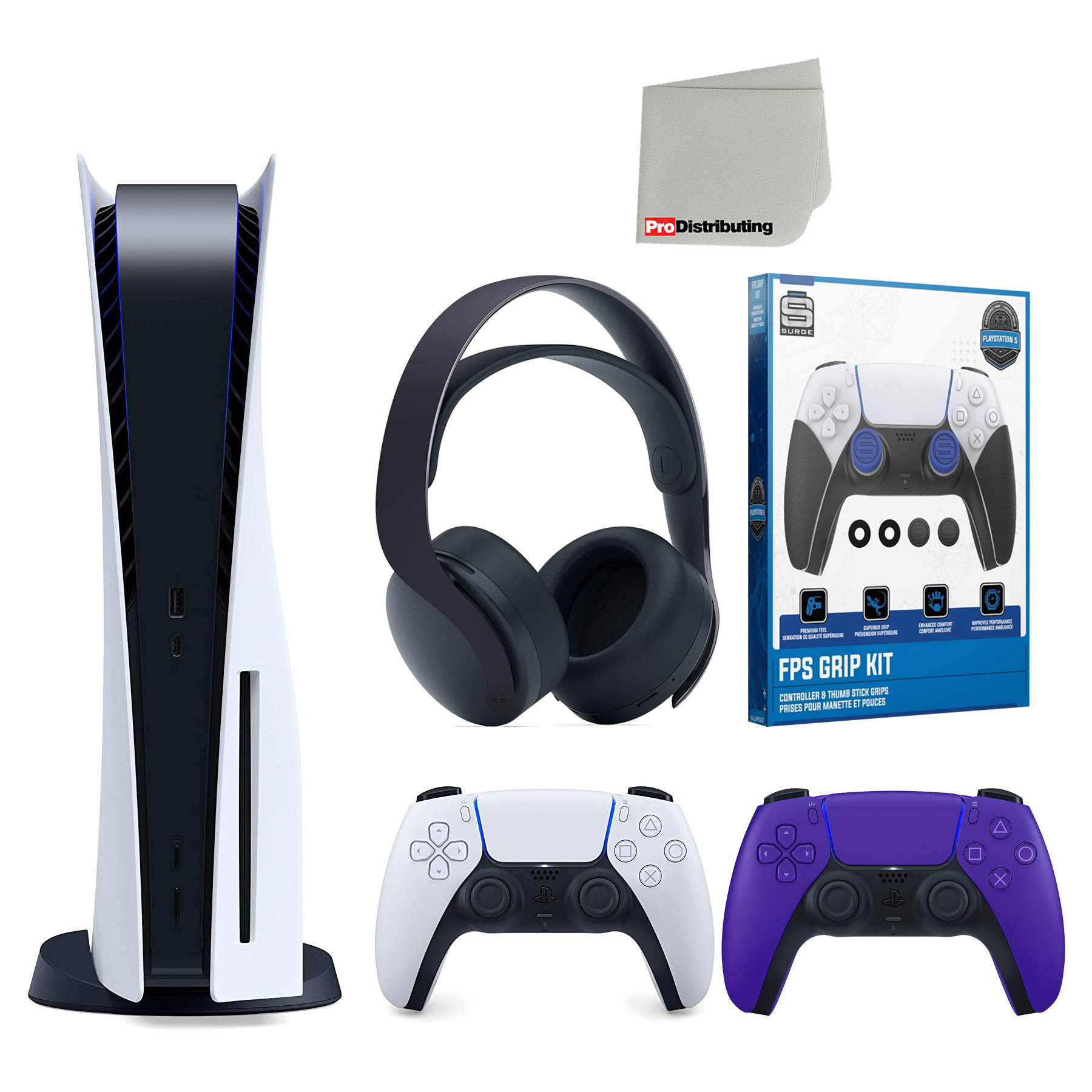 Sony Playstation 5 Disc Version (Sony PS5 Disc) with Extra Galactic Purple Controller