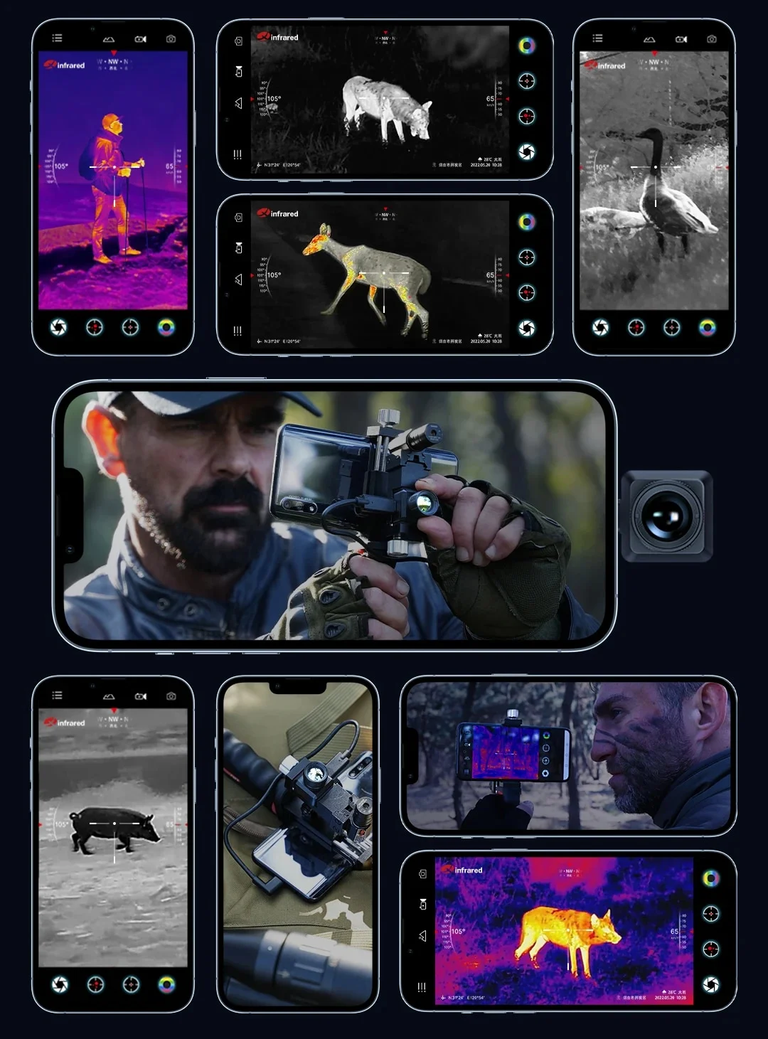 InfiRay Xinfrared T2 Pro Thermal imager For  Android 256x192 25Hz Hunting Night Vision with hot pursuit Infrared camera