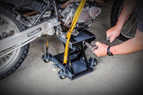 Powerbuilt Deluxe Motorcycle and Utility Lift, Lock Wheels, Strap Hooks, Transmissions, ATV, Hand Driven or Power Tool - 941877ECE