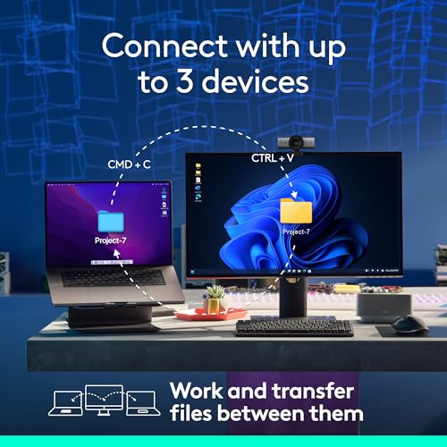 Logitech MX Keys S Combo - Performance Wireless Keyboard and Mouse with Palm Rest, Customizable Illumination, Fast Scrolling, Bluetooth, USB C