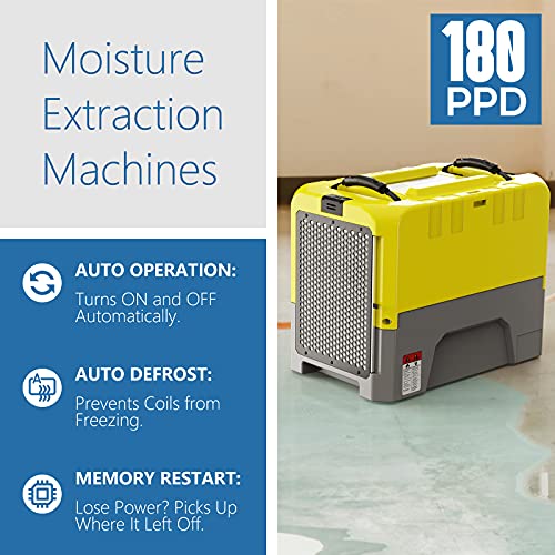ALORAIR 180PPD Commercial Dehumidifier for Crawl Space & Basement, Wi-Fi APP Controls with Pump, Capacity up to 85 PPD at AHAM Condition