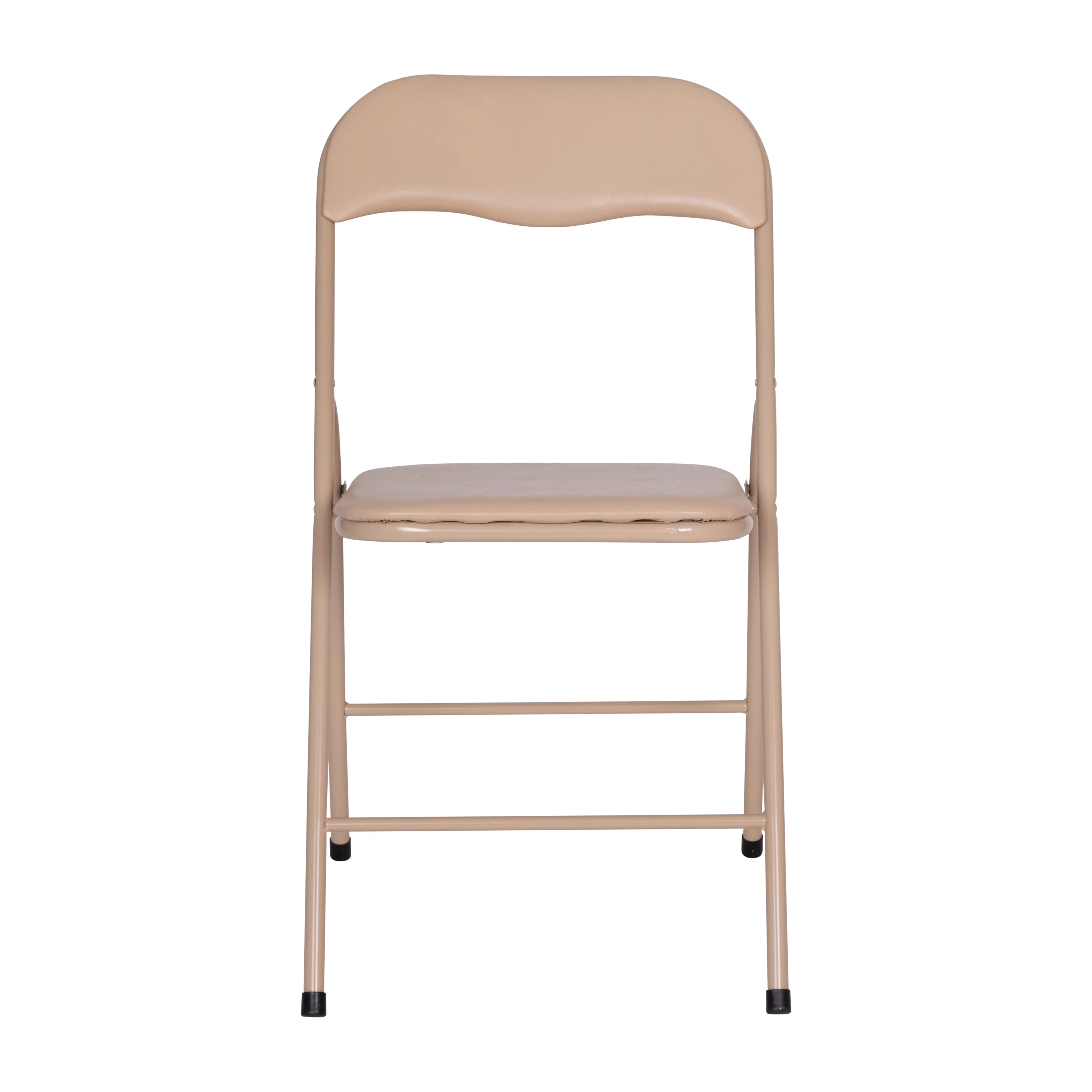 Flash Furniture Madison Vinyl 5-Pcs Folding Game Table and Chair Set, Tan