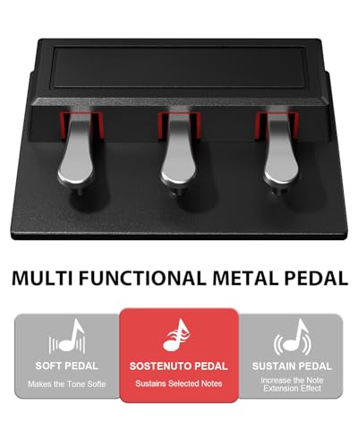 Digital Piano Keyboard for Beginners,Full Size 88 Key Semi-Weighted Keyboard Electric Piano with Stand,Power Adapter,Sheet Music Stand,Pedal