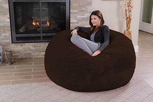 Chill Sack Bean Bag Chair - 5' Giant Memory Foam Lounge Chair with Soft Microfiber Cover – Cozy Furniture for Living Room, Dorm