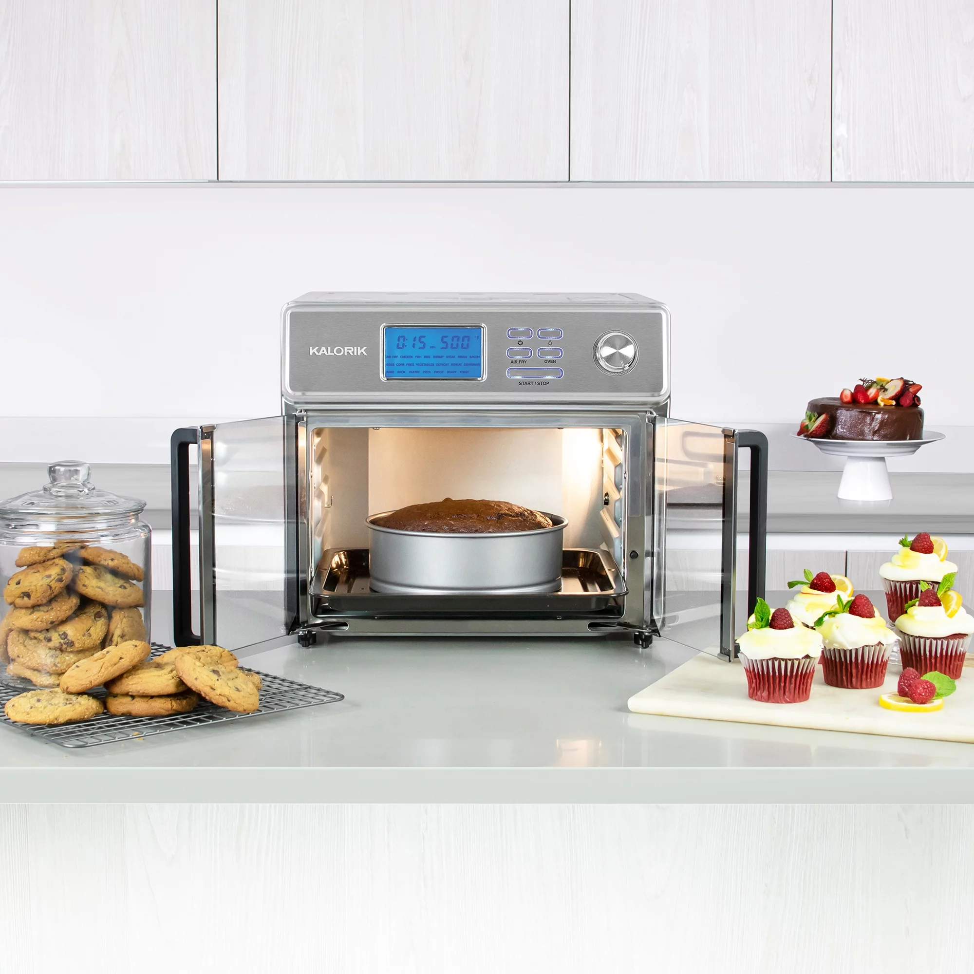 Kalorik 26 Quart Digital Maxx Plus Air Fryer Oven, Stainless Steel AFO 47271 SS