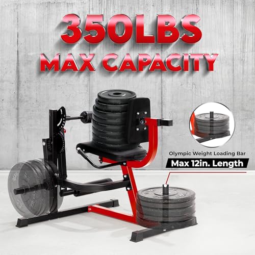 Yes4All Leg Extension and Curl Machine, Adjustable Leg Machine with Plate Loaded, Leg Extension and Curl Bench for Home Gym