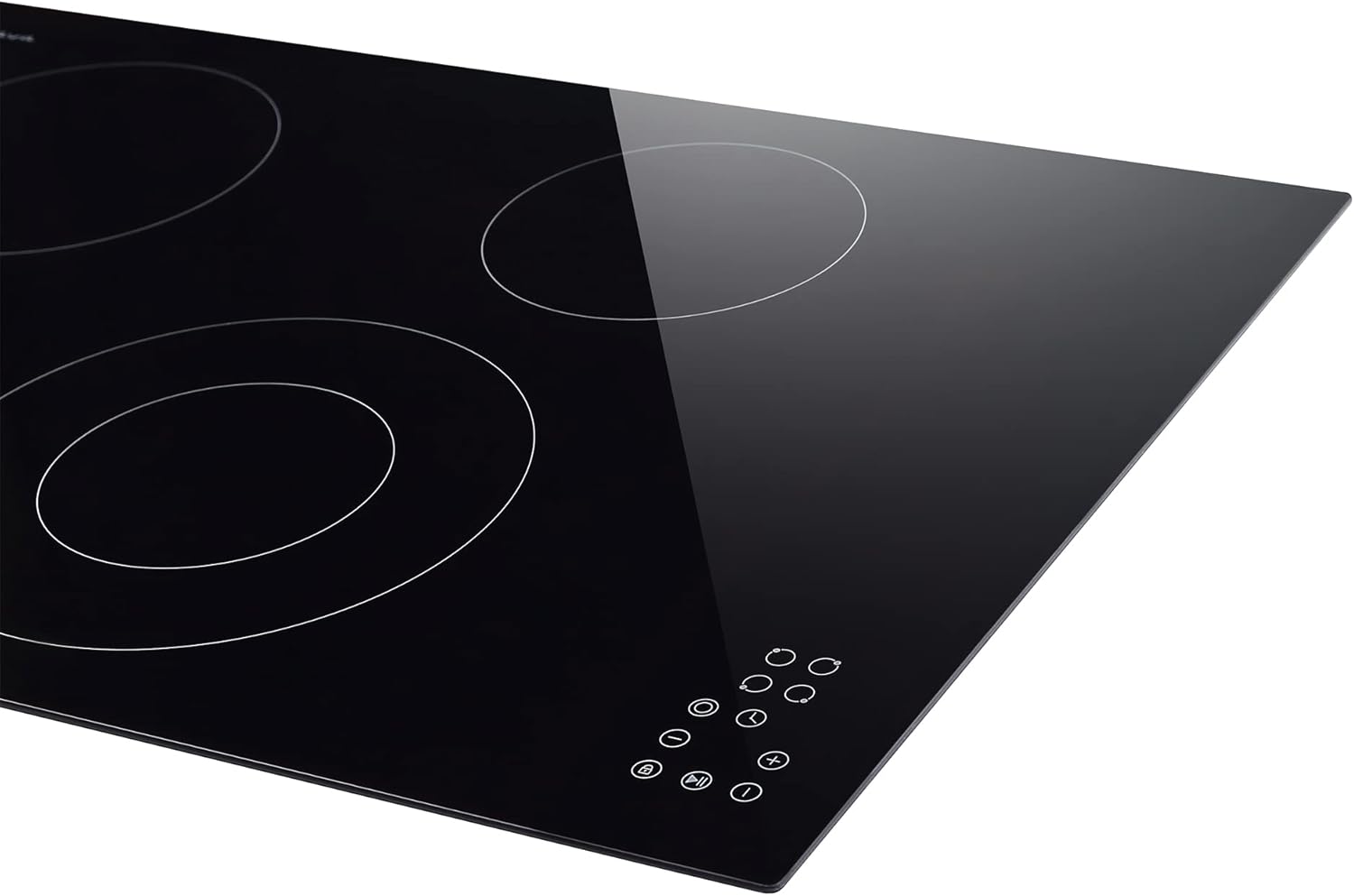 Empava 30 inch Electric Cooktop Built in Radiant Stove 4 Burners Including Dual Zone Element All Kinds of Cookware, ETL Certified,240V Hard Wired