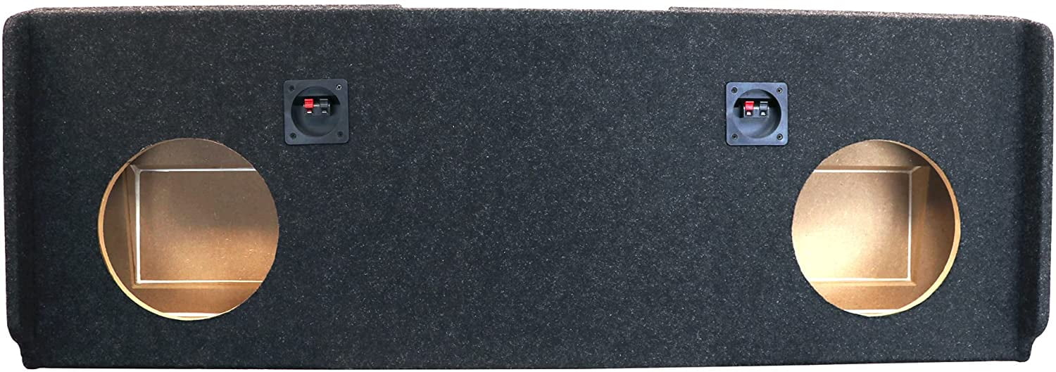 Atrend - Bbox A182-12CPA Dual 12” Sealed Subwoofer Enclosure Fits 2007-2013 Chevrolet/GMC Silverado/Sierra Crew cab, Black - Curated Treasures Market