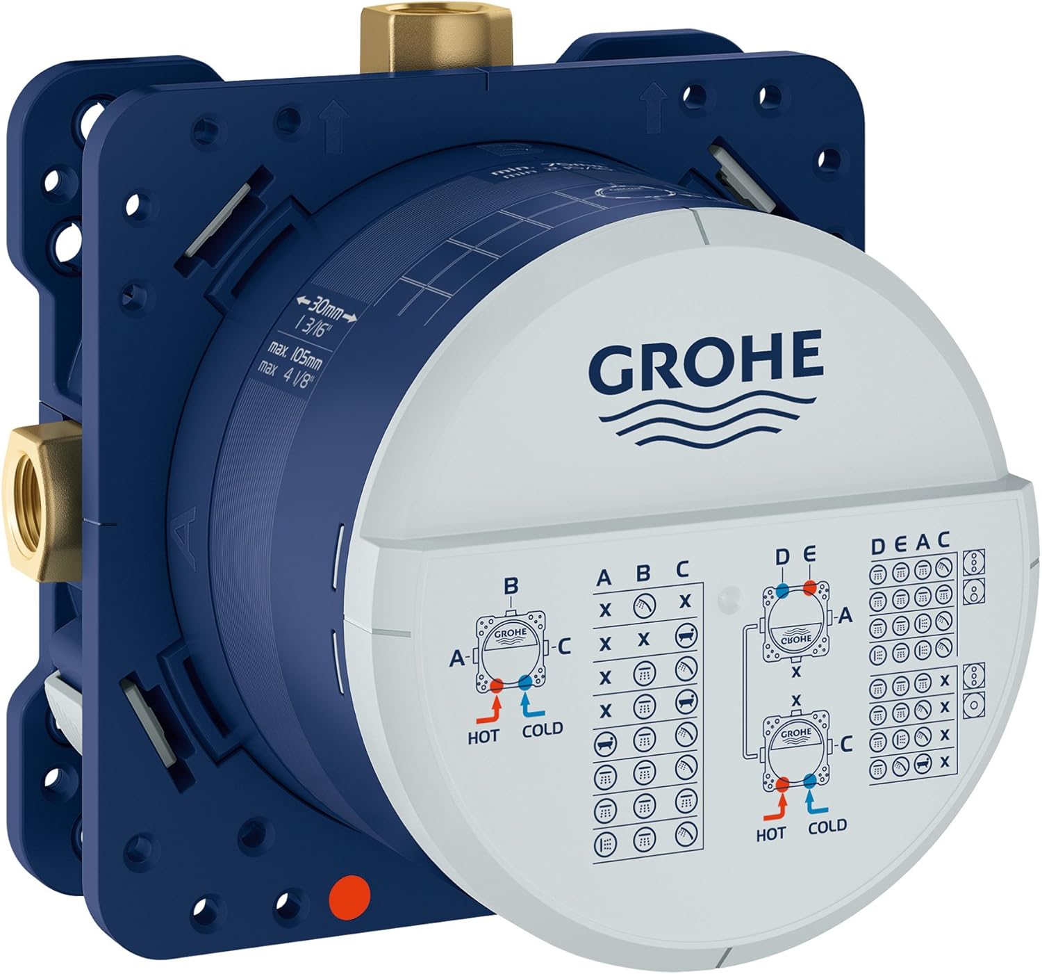 GROHE 35601000 Rapido Smartbox Universal Rough-In Box, No Finish Pack of 2