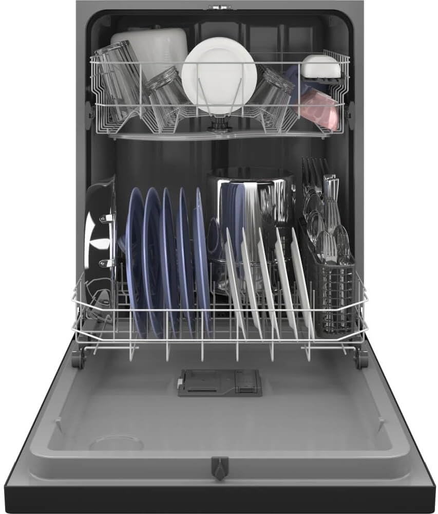 24 in. Built-In Tall Tub Front Control Black Dishwasher with Sanitize, Dry Boost, 55 dBA
