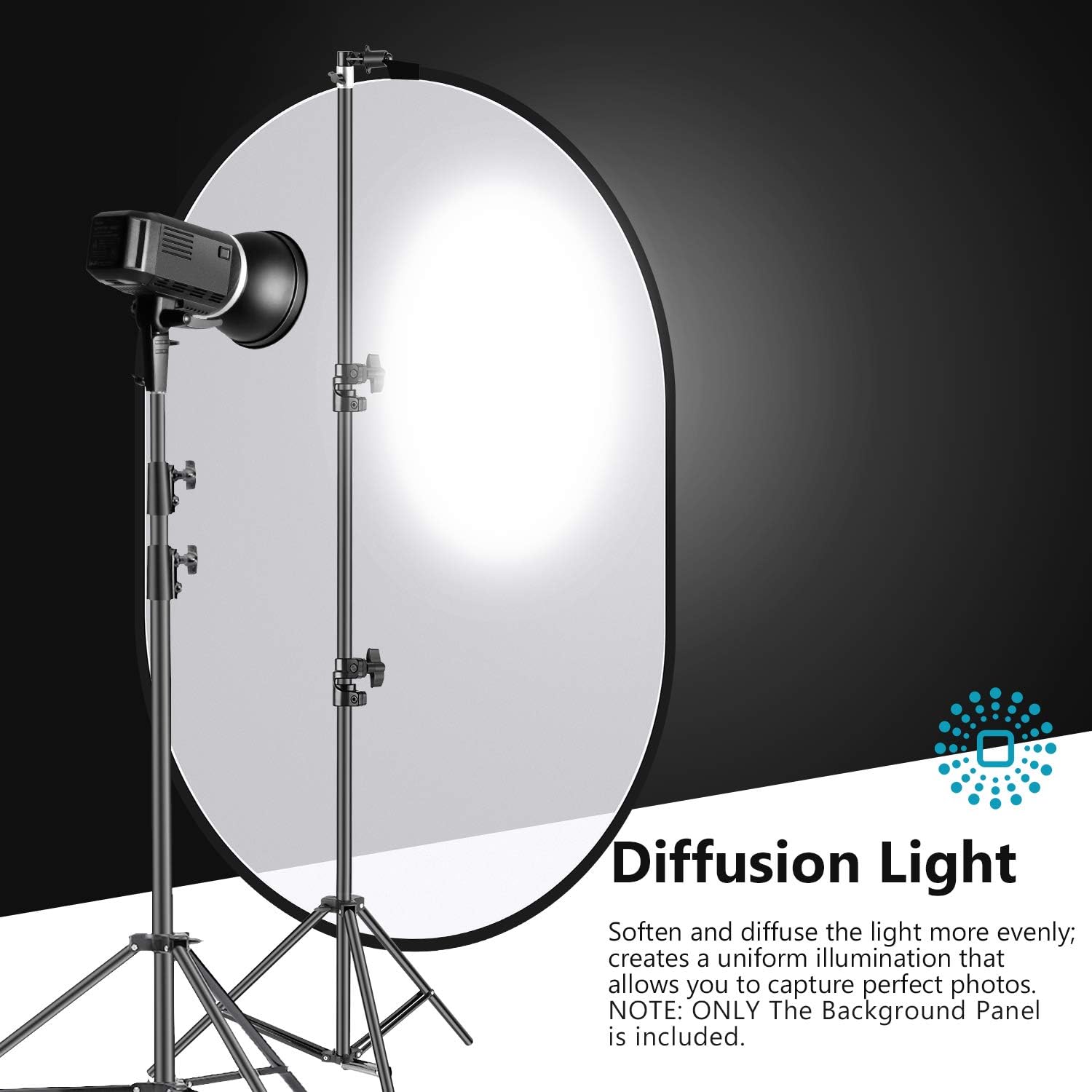 Neewer Professional Lighting Studio 5x7 feet/150x200 cm Pop out Foldable Soft Diffuser Disc Panel Reflector with Carrying Case for Studio and Outdoor