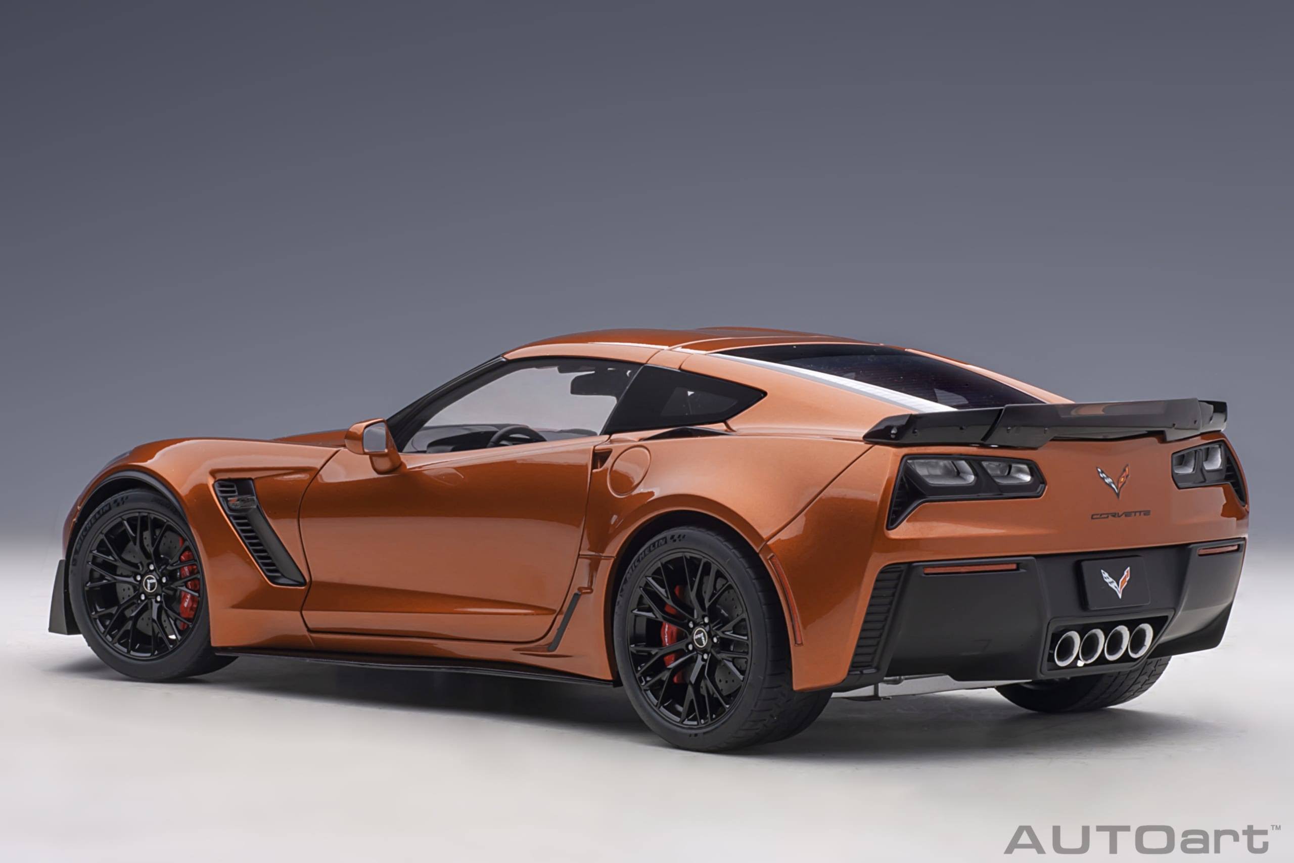 Chevrolet Corvette C7 Z06 Daytona Sunrise Orange Metallic 1/18 Model Car by AUTOart
