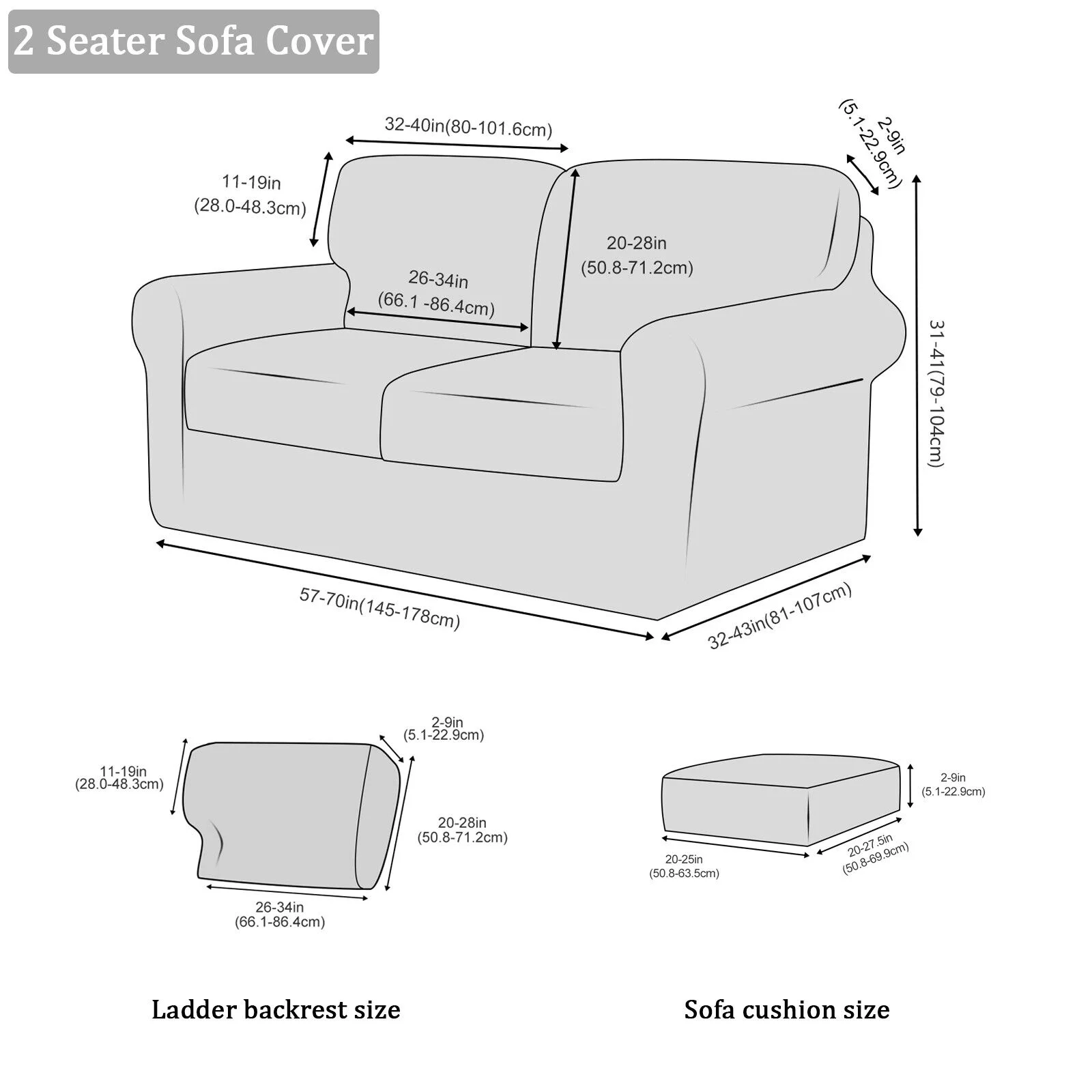 Luxury Velvet Couch Cover 5 Piece Stretch Sofa Covers for 2 Cushion Couch Thick Soft Spandex Sofa Slipcover Living Room Anti Slip Dogs Pet Furnitre