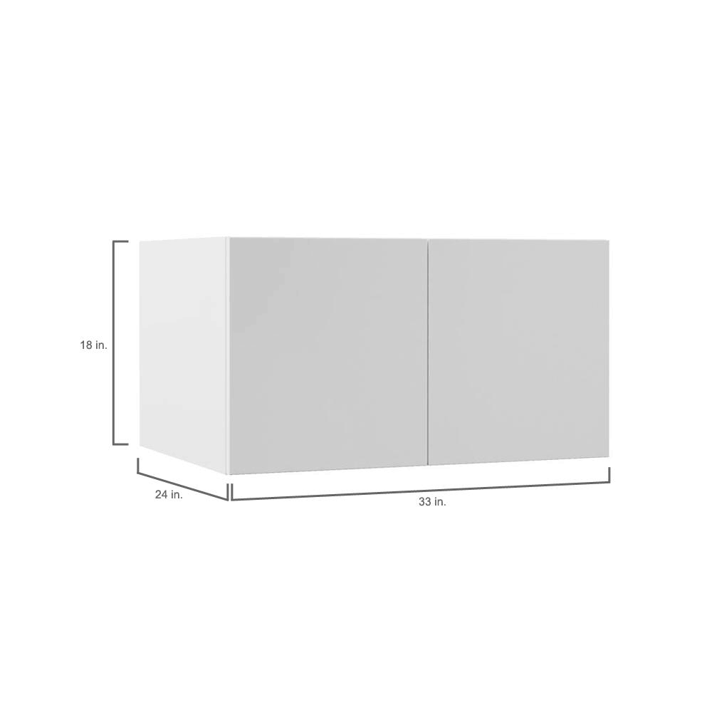 Hampton Bay Designer Series Edgeley Assembled 33x18x24 in. Wall Kitchen Cabinet in White
