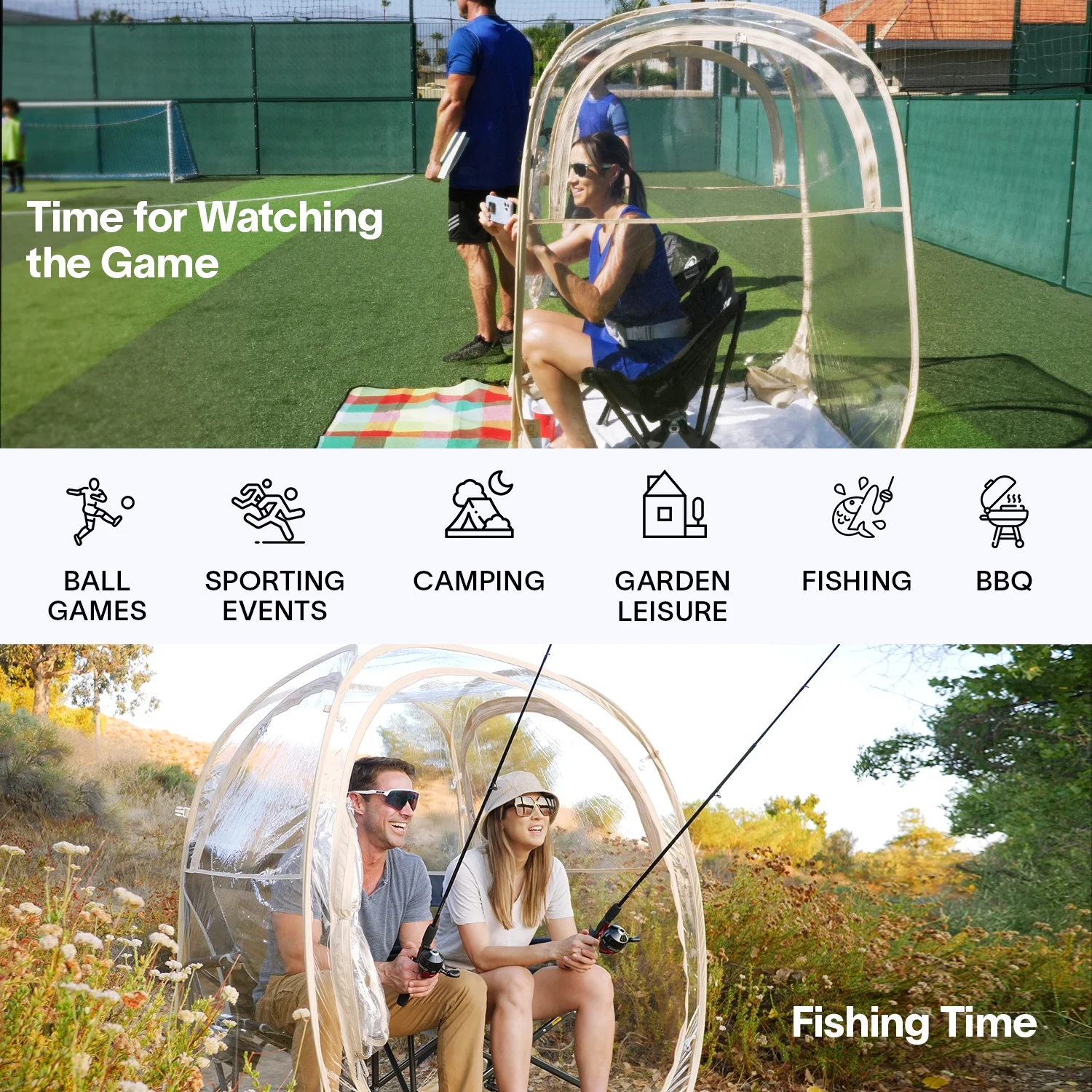 Pop-Up Weatherproof Sport Pod Tent for Camping, Fishing, and Shelter