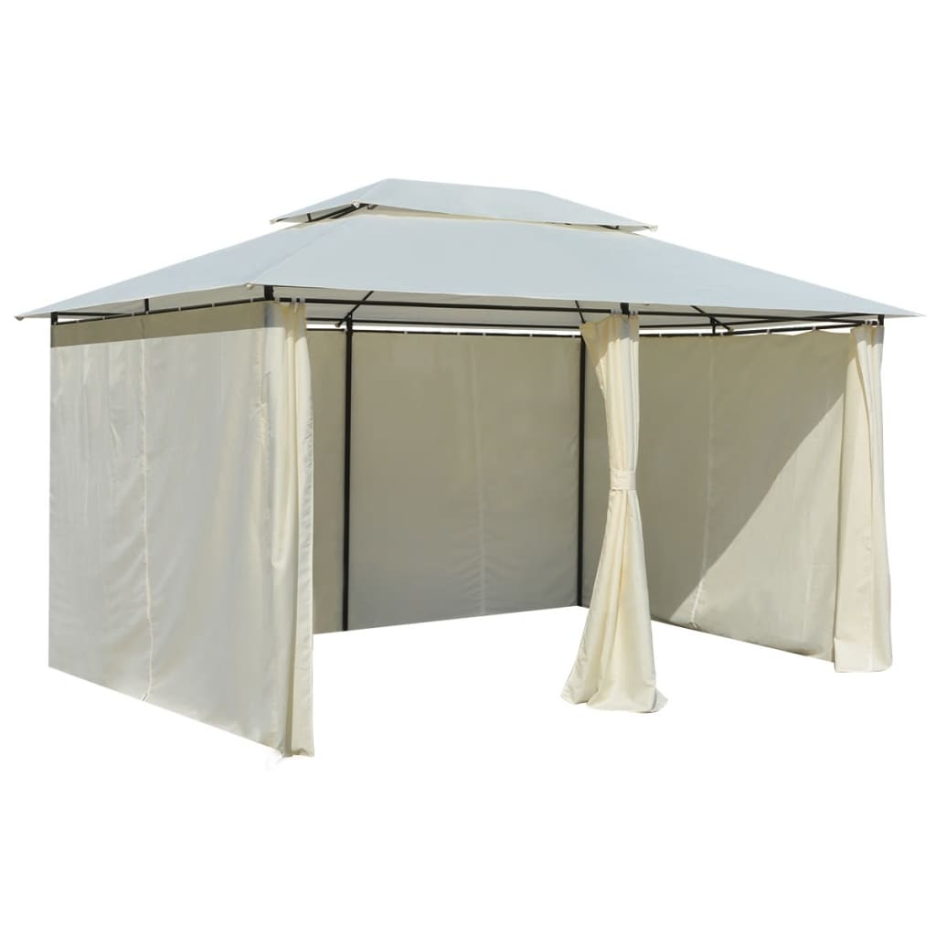 Buyweek Garden Marquee with Curtains 157.5"x118.1" White
