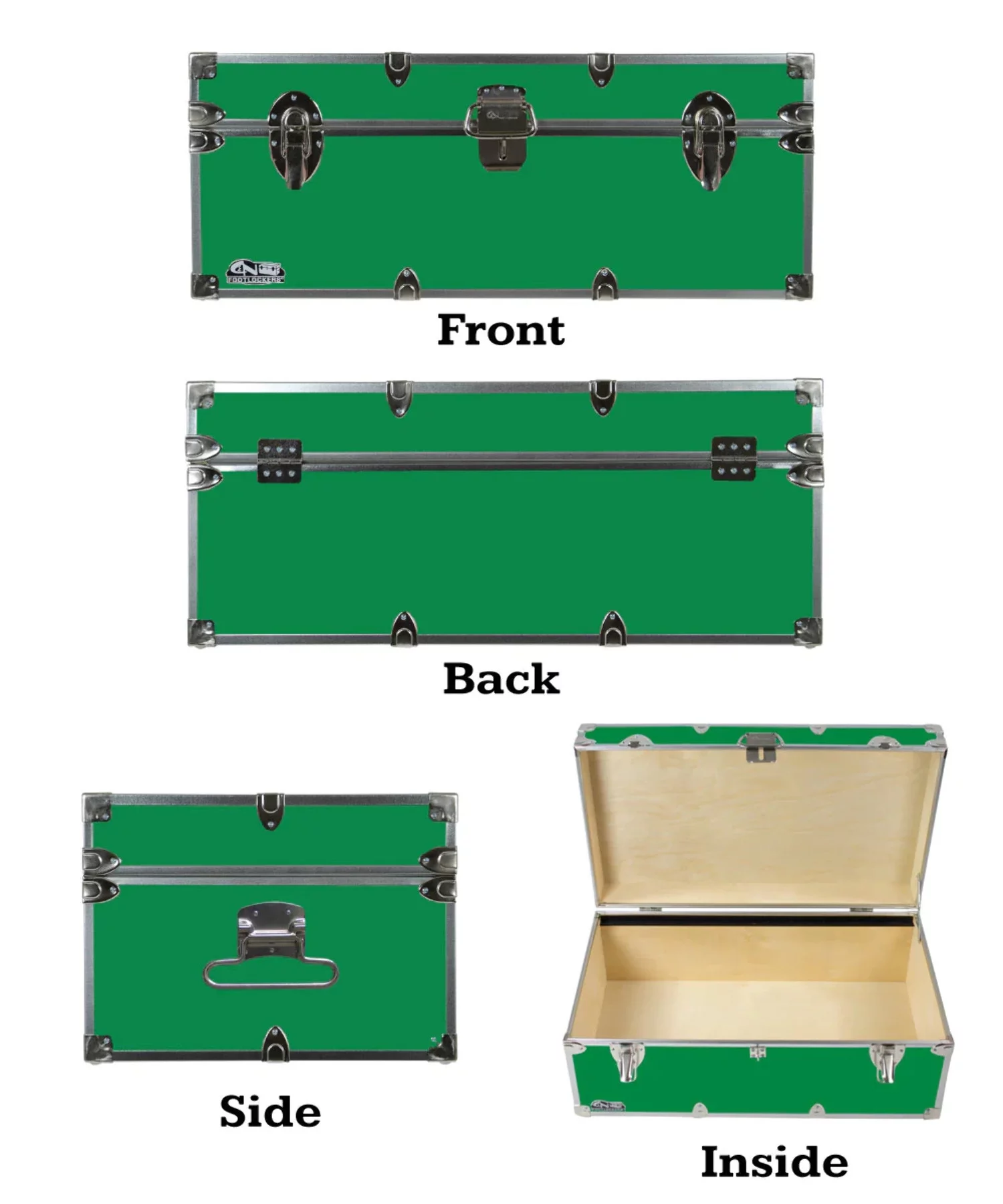 Happy Camper Steel Footlocker Trunk 32x18x13.5"