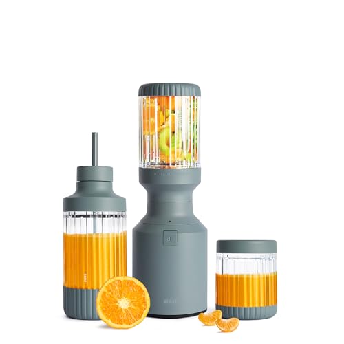 The Beast Mini Blender Plus | Mini Countertop Kitchen Blender | Blend Smoothies and Shakes, Dressings, Sauces, Dips | Extra Vessels