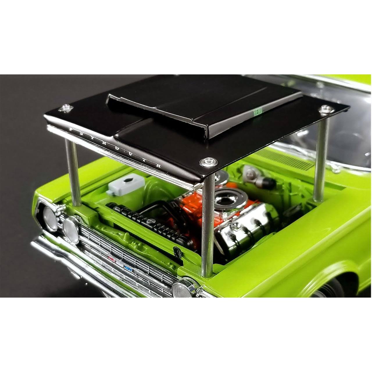 1967 Plymouth Belvedere GTX Limelight Green w/ Black Hood Limited Edition to 552 Pieces 1/18 Diecast Model Car by Acme