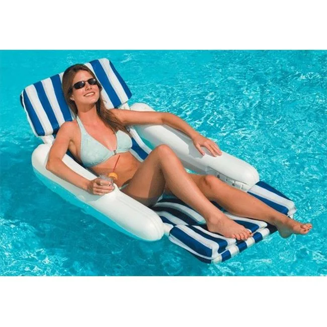 Swimline  SunChaser Padded Luxury Lounge - White - 32.0in. x 50.0in.
