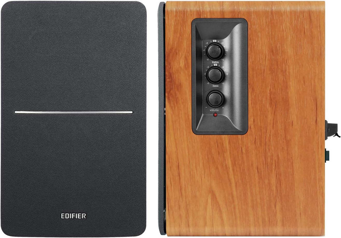 Edifier R1280Ts Powered Bookshelf Speakers - 2.0 Stereo Active Near Field Monitors - Studio Monitor Speaker - 42 Watts RMS with Subwoofer Line Out