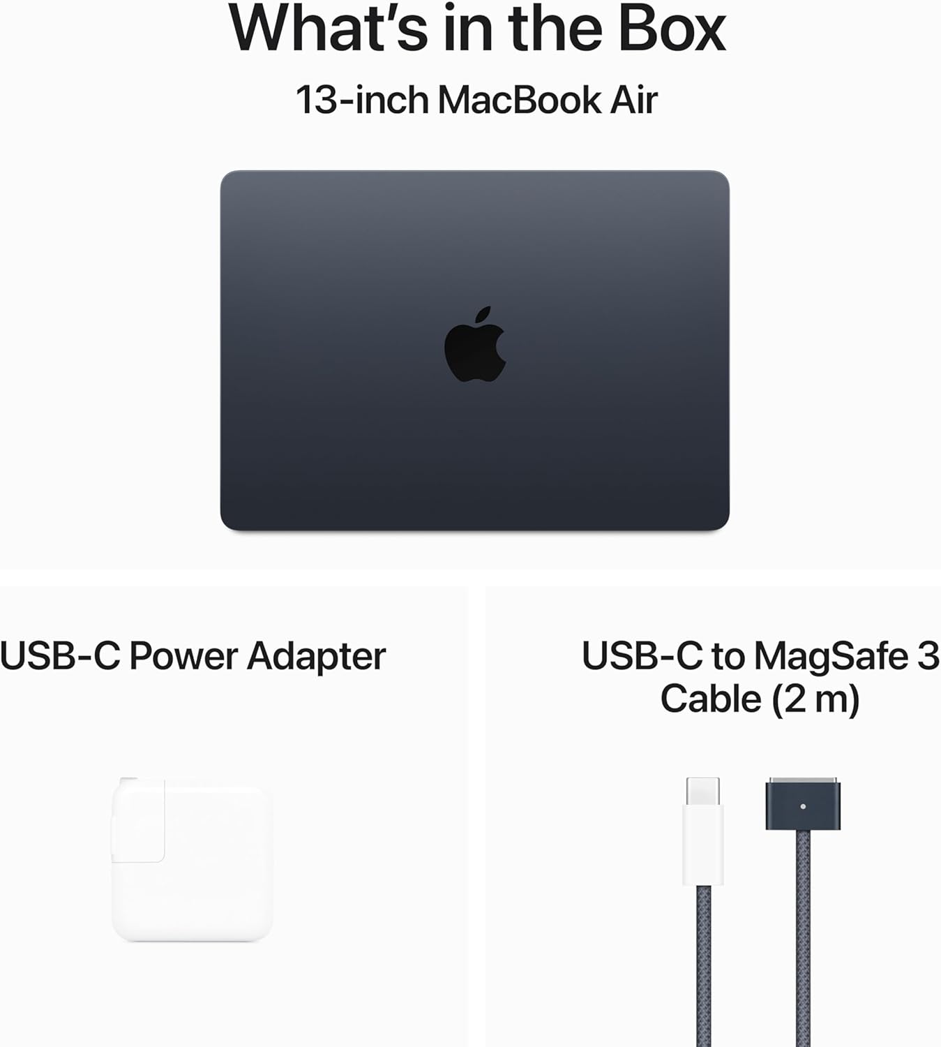 Apple 2024 MacBook Air 13-inch Laptop with M3 chip, 16GB Unified Memory, 256GB SSD Storage, Midnight - Z1BC0015S