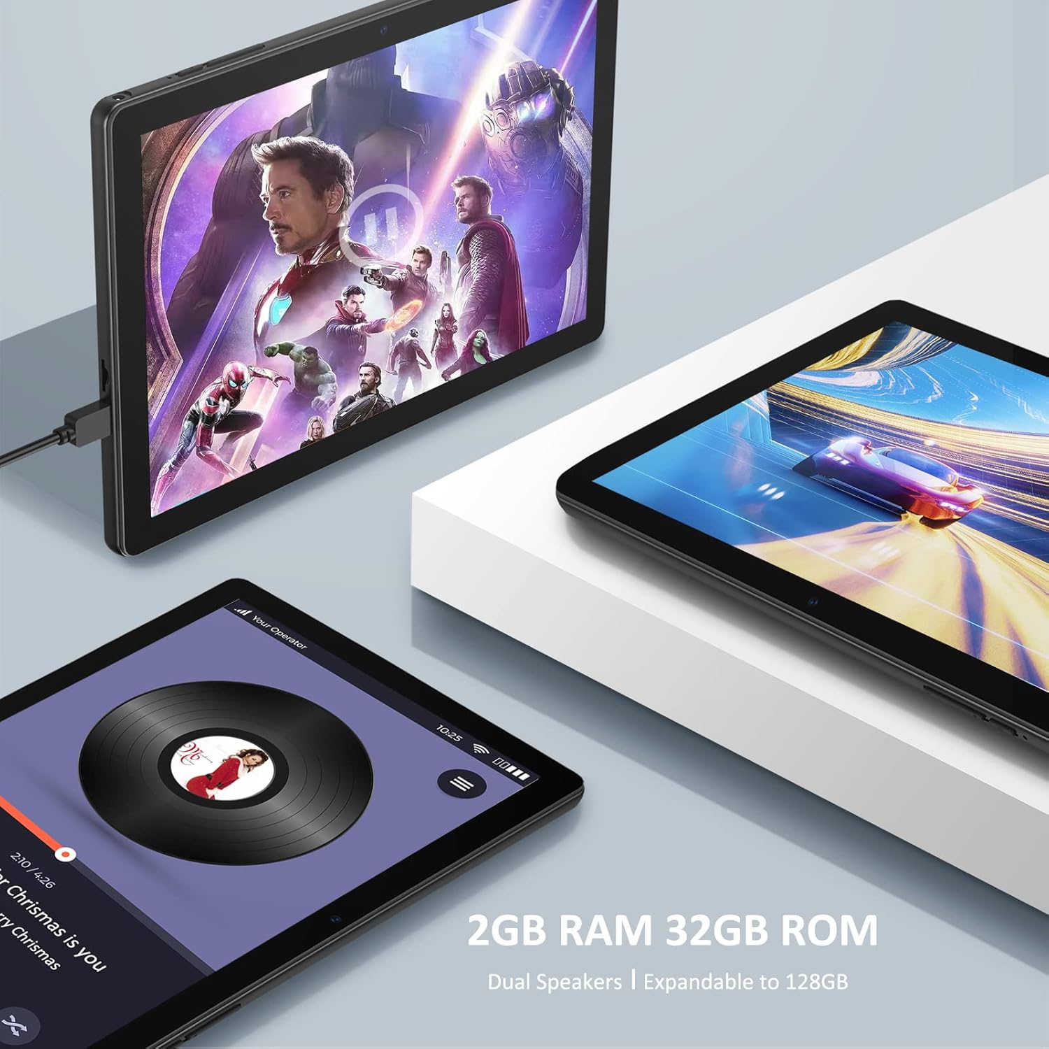 Android Tablet 10 inch 2022 Android 10.0 OS WiFi Tablets PC with 10.1'' IPS HD Display, 32GB ROM Storage, Quad Core Processor, 6000mAh Battery